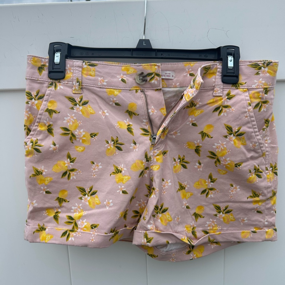 SO Pink and Yellow Floral Bermudas